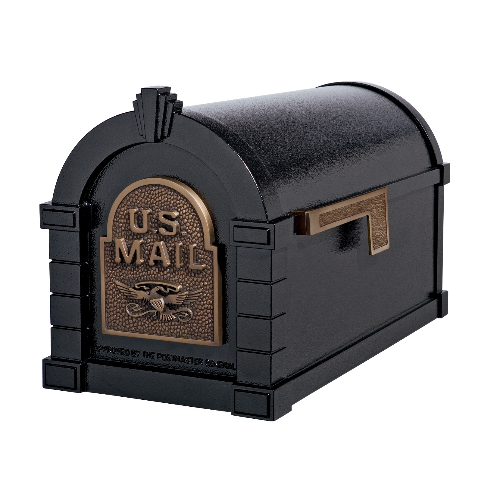 Gaines Eagle Keystone Mailboxes - Black with Antique Bronze