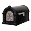 Gaines Fleur De Lis Keystone MailboxesBlack with Satin Nickel
