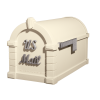 Gaines Signature Keystone MailboxesAlmond with Satin Nickel