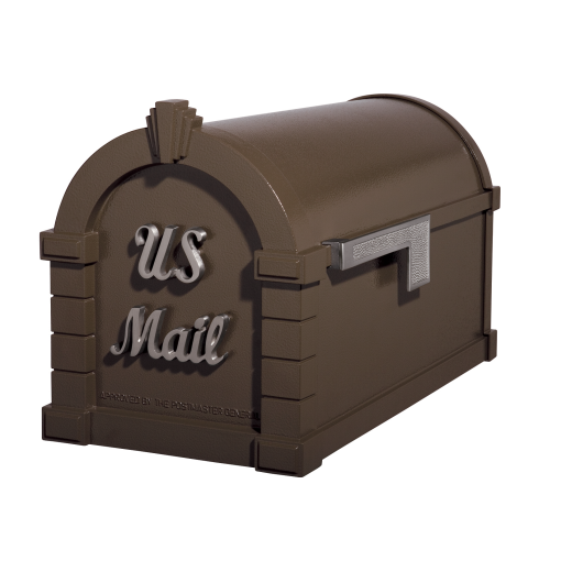 Gaines Signature Keystone Mailboxes<br />Bronze with Satin Nickel