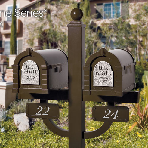 Gaines Eagle Keystone Mailboxes <br /> Double Deluxe Post