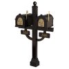 Gaines Fleur Lis Keystone mailbox with Double Deluxe Post