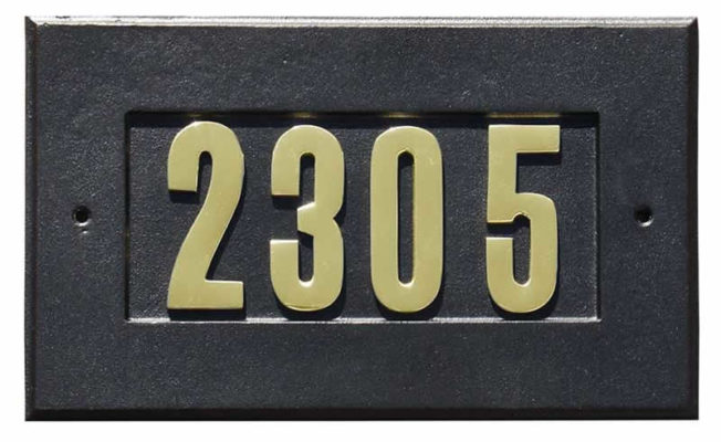 Address Plate in Black