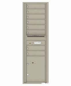 Florence Versatile Front Loading 4C Commercial Mailbox with 8 tenant Doors and 1 Parcel Locker 4C15S-08 Postal Grey