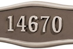 Address Plaque with Bronze Background with Satin Nichel Frame and Numbers