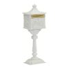 Victorian Pedestal Mailbox White