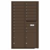Versatile Front Loading 4C Commercial Mailbox with 18 Tenant Doors and 2 Parcel Lockers Antique Bronze
