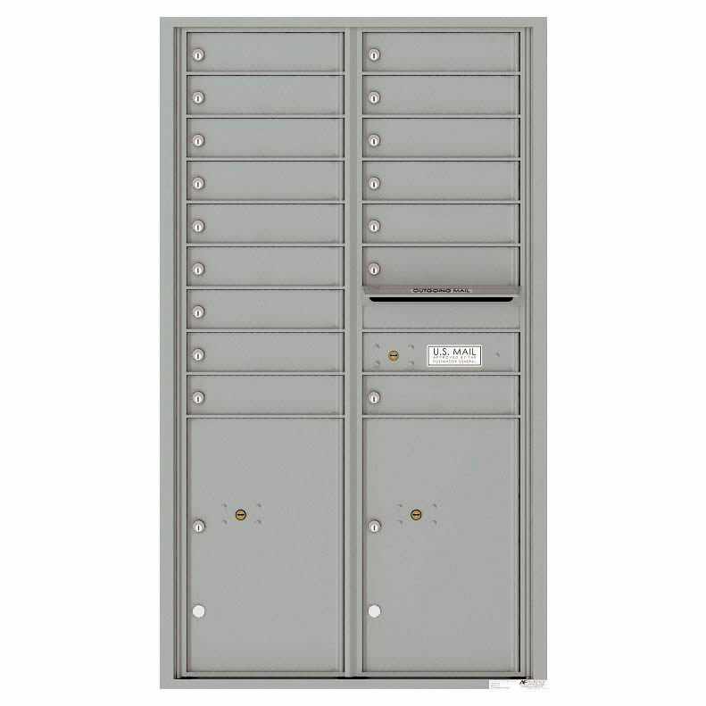 Florence Versatile Front Loading 4C Commercial Mailbox 16 Tenant Compartments with 2 Parcel Lockers