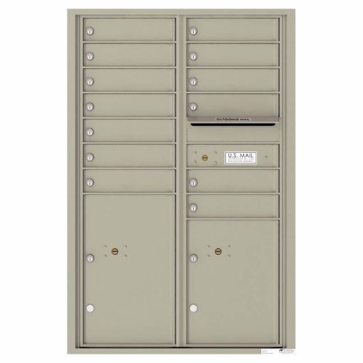 Florence Versatile Front Loading 4C Commercial Mailbox 4C13D-12 Postal Grey