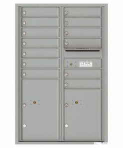 Florence Versatile Front Loading 4C Commercial Mailbox 4C13D-12 Silver Speck