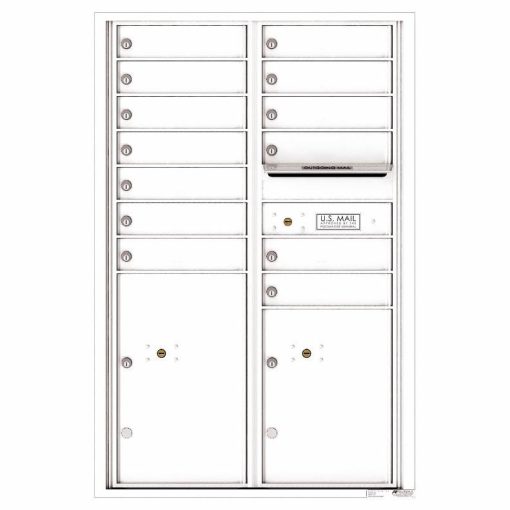 Florence Versatile Front Loading 4C Commercial Mailbox 4C13D-12 White