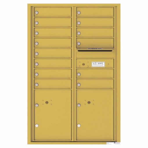 Florence Versatile Front Loading 4C Commercial Mailbox 4C13D-14 Gold Speck