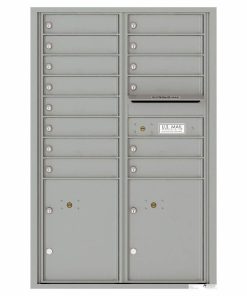 Florence Versatile Front Loading 4C Commercial Mailbox 4C13D-14 Silver Speck