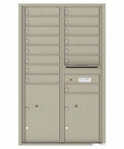 Florence Versatile Front Loading 4C Commercial Mailbox 4C14D-15 Postal Grey