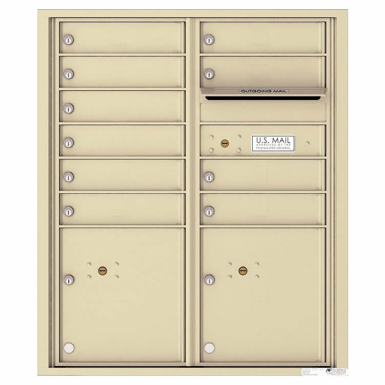 Florence Versatile Front Loading 4C Commercial Mailbox 4CADD-10 Sandstone