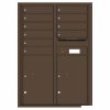 Florence Versatile Front Loading 4C Commercial Mailbox with 10 Tenant Compartments and 2 Parcel Lockers 4C12D-10 Antique Bronze