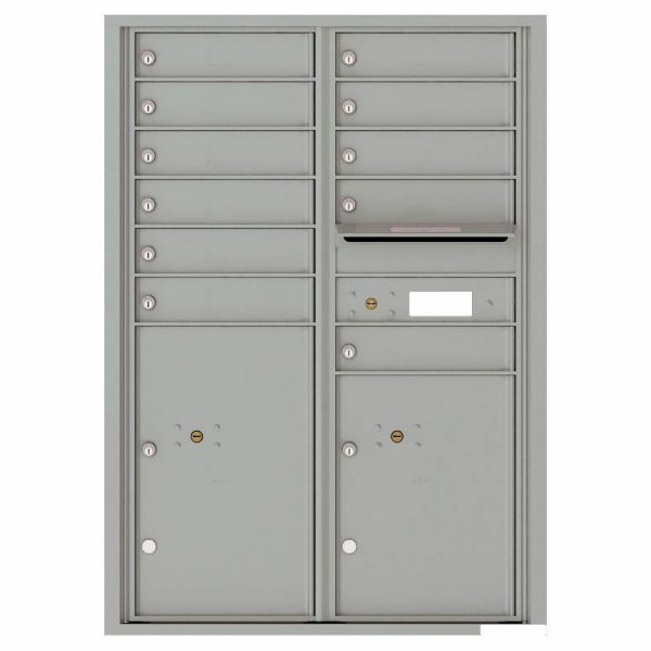 Florence Versatile Front Loading 4C Commercial Mailbox with 11 Tenant Compartments and 2 Parcel Lockers 4C12D-11