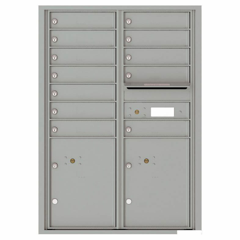 Florence Versatile Front Loading 4C Commercial Mailbox with 12 tenants 2 parcels 4C12D-12