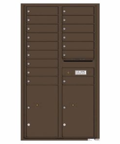 Florence Versatile Front Loading 4C Commercial Mailbox with 16 Tenant Compartments with 2 Parcel Lockers