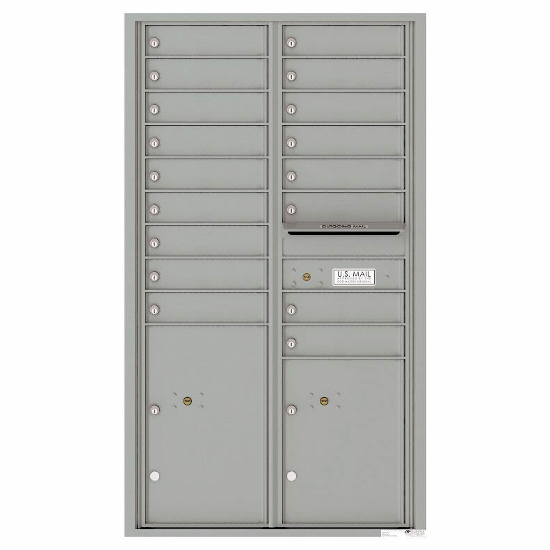 Florence Versatile Front Loading 4C Commercial Mailbox with 17 Tenant Compartments and 2 Parcel Lockers