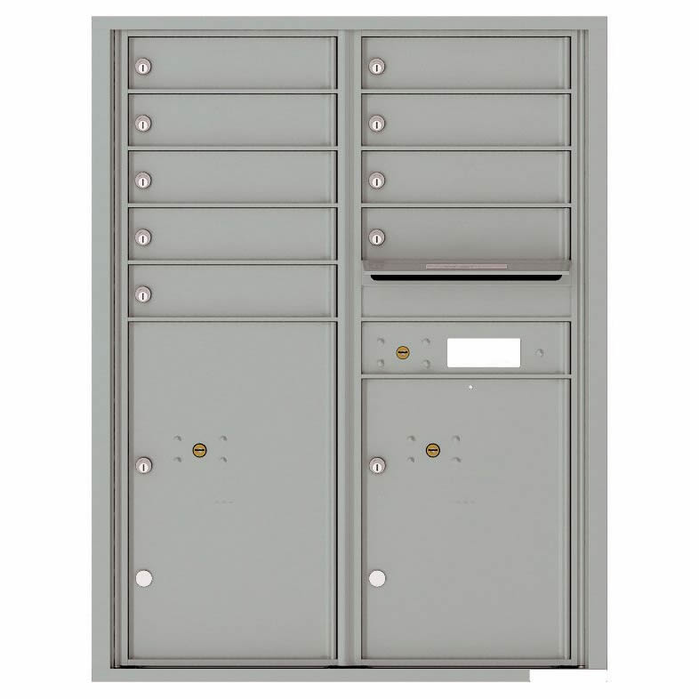 Florence Versatile Front Loading 4C Commercial Mailbox with 9 Tenant Compartments and 2 Parcel Lockers 4C11D-09