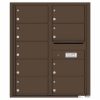 Florence Versatile Front Loading 4C Commercial Mailbox with 9 tenant Compartments 4C10D-09 Antique Bronze