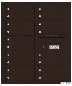 Florence Versatile Front Loading 4C Commercial Mailbox with 9 tenant Compartments 4C10D-09 Dark Bronze