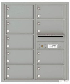 Florence Versatile Front Loading 4C Commercial Mailbox with 9 tenant Compartments 4C10D-09 Silver Speck