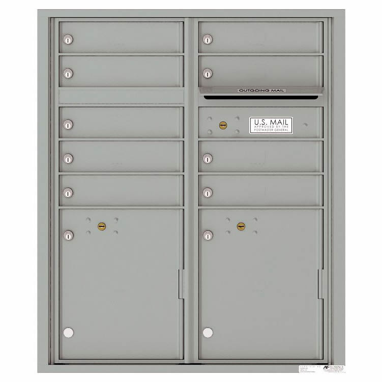 Florence Versatile Front Loading 4C Commercial Mailbox with 9 tenant Doors and 2 Parcel Lockers 4CADD-9