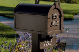 Triple Keystone Address Plaque on Mailbox