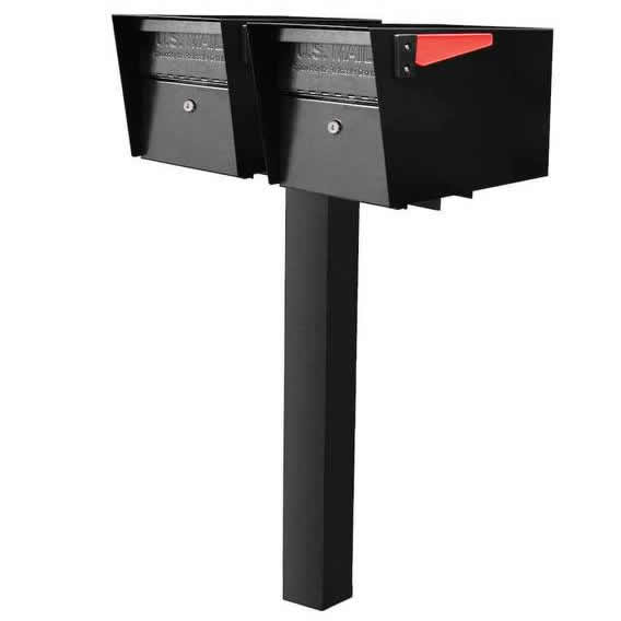 2 Mail Manager Mailboxes with Post Black