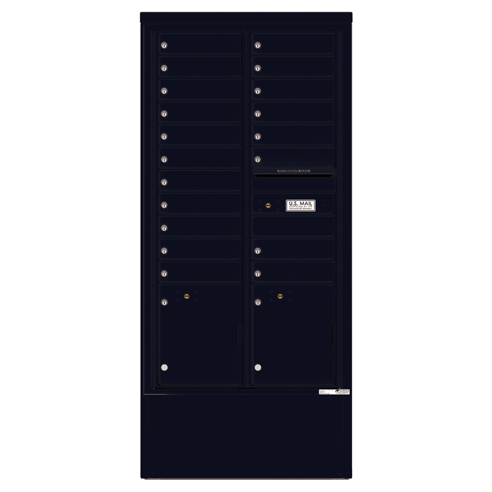 19 Door Florence Versatile 4C Depot Cabinet Cluster Mailboxes USPS Approved / Interior Exterior 4C16D-19-D Black