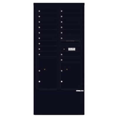 17 Door Depot Cabinet Black 4C15D-17-BK