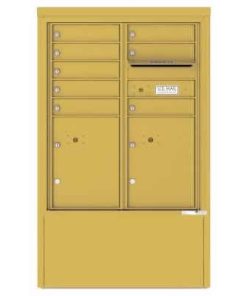8 Door Florence Versatile 4C Depot Cabinet Cluster Mailboxes 4CADD-8 Gold Speck