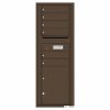 Florence Versatile Front Loading 4C Commercial Mailbox with 6 Tenant Doors and 1 Parcel Lockers 4C13S-06 Antique Bronze