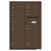Florence Versatile Front Loading 4C Commercial Mailbox with 7 Tenant Doors and 2 Parcel Lockers 4C13D-07 Antique Bronze