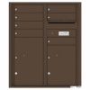 Florence Versatile Front Loading 4C Commercial Mailbox with 7 Tenant Doors and 2 Parcel Lockers 4CADD-07 Antique Bronze