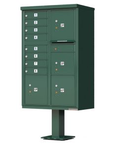 8 Door with 4 Parcel Lockers CBU 1570 Series Green