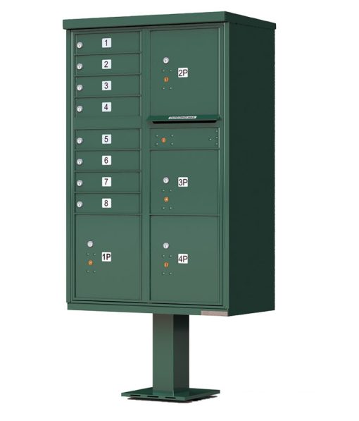 8 Door with 4 Parcel Lockers CBU 1570 Series Green