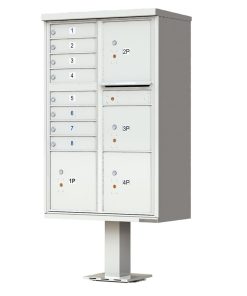 8 Door with 4 Parcel Lockers CBU 1570 Series Postal Grey