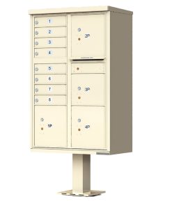 8 Door with 4 Parcel Lockers CBU 1570 Series Sandstone